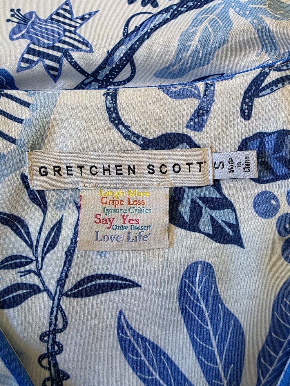 Gretchen Scott Size Small Jersey Split Neck Bordertown Dress Resortwear Vacation - Picture 6 of 9